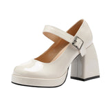Wedding Shoes Bridal Shoes Main Wedding Dress Artifact Princess French Temperament Coarse Pine Shoes White Mary Treasure Shoes High Heels HZ0115
