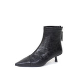 Sharp-Headed And Thin Boots 2025 Winter With Short Boots Plus Velvet Chelsea Boots HZ0115