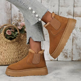 Mid-Winter 2025 New Women's Thick Snow Boots Inside Plus Velvet Round Head Cotton Boots HZ0115