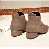 Short Boots Women's New Round Head Velvet Face Thick And Short Boots For 2025 Autumn And Winter Martin Boots Chelsea Boots HZ0115