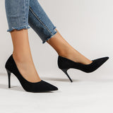 2025 New Sexy Velvet High-Heeled High-Heeled High-Heeled High-Heeled High-Heeled Shoes Commute A Single Shoe Large Size HZ0115