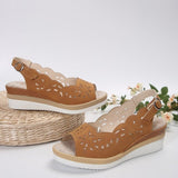 2025 New Summer Women's Slope Sandals Large Thick Bottom Slope And Fish Mouth Sandals Belt Buckle HZ0115