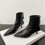 Sharp-Headed And Thin Boots 2025 Winter With Short Boots Plus Velvet Chelsea Boots HZ0115