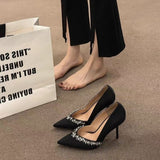 Korean Version Of Casual Dopamine High-Heeled Shoes 2025 Net Red New Fried Street High-Value Pointy Solid Single Shoes Women HZ0115