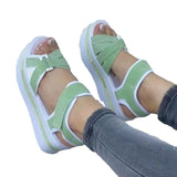 2025 New Summer Women's Thick-Soled Sandals Large-Size Fish Mouth With A Word Of Wearing Beach Sandals HZ0115