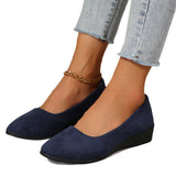 2025 New Women's Leisure Single-Shoe Large-Size Round Head Pedaling Slope Single-Shoe Bean Shoes HZ0115
