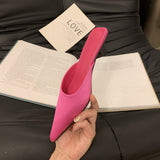 Muller Drag Slippers Women's Small Side Half-Dragging 2025 Spring And Summer New Baotou Cat And Alien And Cold Drag Korean Version HZ0115