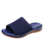 2025 Summer New Large Size Women's Shoes Casual Flying Shoes Soft Polyurethane Lightweight Flat-Bottomed Slippers Women HZ0115