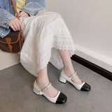 Vintage Mary Treasure Shoes In The Spring Of 2025 New Small Fragrant French Leather Shoes Women's Coarse Heels Women's Single Shoes HZ0115