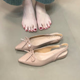 Pink Baotou Sandals Women 2025 New Bow After The Empty Fashion Pointy Shoes HZ0115