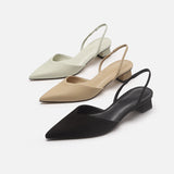 Baotou Sandals Women 2025 New Summer Simple Pointed Square Heel Women's High Heel Fine-Lace Fashion Single Shoe Size HZ0115