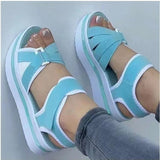 2025 New Summer Women's Thick-Soled Sandals Large-Size Fish Mouth With A Word Of Wearing Beach Sandals HZ0115