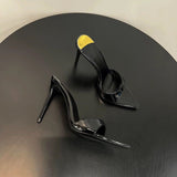 Beautiful Fairy Wind Word High Heel Shoes Fine Sandals New Fashion Sexy Pointed Thin Heel Slippers HZ0115