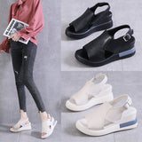 Women's Slope Sandals 2025 New Summer Thick-Soled Fish-Mouthed Sandals Large-Size Thick-Sed Women's Shoes HZ0115