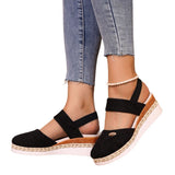 2025 New Bag Head One Word Tight Rope Thick Soles Empty Shoes Large Leisure Slope Sandals Women HZ0115