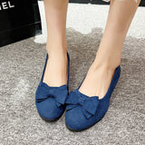 2025 New Spring And Autumn Single Shoes Women's Shallow Bows Work Shoes Large-Size Comfortable Slopes And Mother Shoes HZ0115