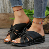 Large-Size Slopes And Slippers Summer New Bow Fish Mouth Cold Slippers Rocking Line Beach Cool Slippers HZ0115