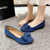 2025 New Spring And Autumn Single Shoes Women's Shallow Bows Work Shoes Large-Size Comfortable Slopes And Mother Shoes HZ0115