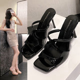 2025 Summer New French High Heels French Sexy Heel High Heel Super Fire Fine Heel Cross With Sandals HZ0115