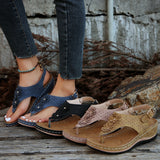 2025 New Summer Slopes Sandals Flower Clip And Beach Sandals Solid Color Large Size HZ0115
