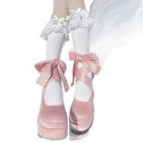 Black High-Heeled Autumn Winter New Waterproof Table Thick-Heeled Barbie Single Shoes Lolita Mary Cherish Shoes Children HZ0115