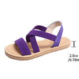2025Ladies Shoes New Large-Size Sandals Rubber Ribs With Feet Lightweight Flat Beach Sandals Women HZ0115