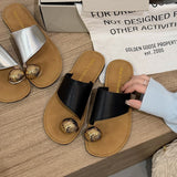 Women's Toe-Slippers Wear A New Korean Version Of French-Style French-Style Fairy-Style Beach Shoes In The Summer Of 2025 HZ0115