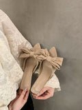 High-Heeled Fairy Wind Cool Slippers Women's Shoes Wear 2025 New Summer Bow Temperament Sandals HZ0115