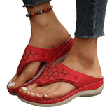 Summer New Outdoor Large-Size Roman Sandals Casual Comfortable Hollow Thick Bottom Clip Cool Slippers Women HZ0115