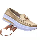 Large-Size Thick-Soled Women's Shoes 2025 New Casual Single-Shoe Women's Metal Buckle Lazi Shoes Lefu Shoes HZ0115