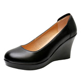 Cowleel Round Head Pedal Women's Shoes With High Heel Heel Singles Thick-Sed Waterproof Table Is Installed In The Work Of Shallow-Mouthed Shoes HZ0115