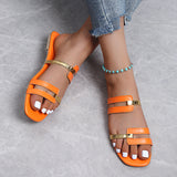 New Ladies Flat-Bottomed Slippers With Casual Fashion Summer Beach Casual Shoes HZ0115