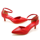 5 Cm Large Hollow Sandals Low Heel Pointy Shoes White Pointed Wedding Shoes Women Wedding Photography Women Sandals HZ0115