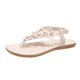 2025 Large-Size New Flat Women's Shoes Bohemian Flower Sandals Toe Loose With Casual Shoes HZ0115