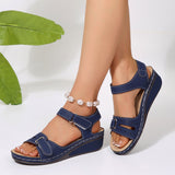 New 2025 Large-Size Casual Fish-Mouthed Sandals Hot Roman Breeze Sandals Women Wear Magic Stickers HZ0115
