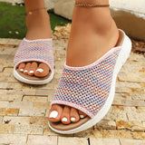 2025 Summer New Large Fashion Comfortable Slope With Leisure Beach Cool Slippers Women HZ0115