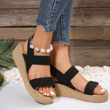 2025 Spring And Summer New Pine Cake And Thick-Soled Women's Dewear Sandals Elastic Tight Slopes And Women's Shoes HZ0115