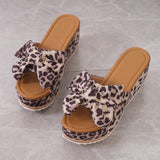 Large-Size Bow Cold Slippers Women 2025 Summer New Comfortable Loose Cake Thick-Bottomed Slippers Batch HZ0115