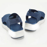 Flat-Soled Sandals Women's Shoes Summer New Net Cloth Thick-Soled Soft Soles Casual Sports Women's Shoes Flat Sole Flying Fish Mouth Shoes HZ0115