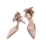 White High-Heeled Women's 2025 New Summer Thin Heel Small Design Style Dress Wedding Shoes Bridesmaid Shoes HZ0115