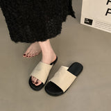 French Flat-Bottomed Retro Leisure Slippers Women's Summer Wear 2025 New Seaside Resort Beach Cool Slippers HZ0115