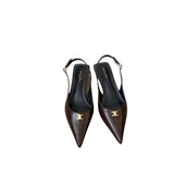 French Black Temperament Fine Heel High Heel Sandals Shoes 2025 New Spring And Summer Pointy Single Shoes HZ0115
