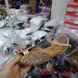 Golden Fish Mouth Sandals 2025 New Round Head Toe With Hollow Sandals Low Heel HZ0115