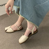 Baotou Sandals Women 2025 New Summer Korean Version Of The Sen Series Retro Fairy Wind Casual Soft Flat Bottom Roman Shoes HZ0115