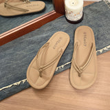 New Clip Toe Slippers Women's Summer 2025 Southeast Asia Flat-Bottomed Fashion Comfortable Large-Size Net Red Beach Shoes HZ0115