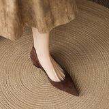 Great Look ~ Sharp-Headed Shallow Single-Shoe Women 2025 New Simple Match-Up Height Shoes HZ0115