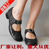 Spring 2025 Spring New Low Heel Buckle With Shallow-Mouth Single Shoe Size 40-43 Single Shoes HZ0115