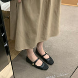Flat Bottom Head French Mary Jane Women's Shoes 2025 New Small Fragrant Ballet Single Shoes HZ0115