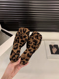 Small Leopard-Print High-Heeled Slippers Women's Shoes Fashion Wear 2025 New Summer Temperament French Cool Drag Sandals HZ0115