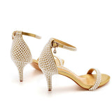 7 Cm Temperament Shallow Word With Fine Heel Sandals Imitation Pearl Wedding Shoes Sexy Fish Mouth Summer Sandals Size Size HZ0115